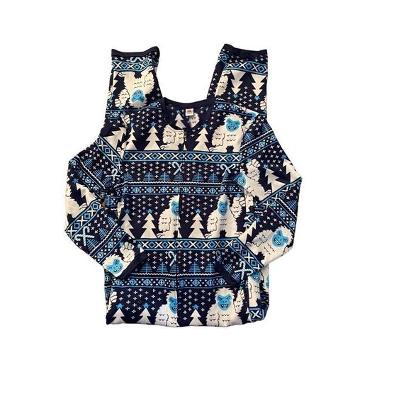￼Dec.25th yeti Onesie￼/one piece pajamas Christmas/holiday/size small￼ - Picture 1 of 4